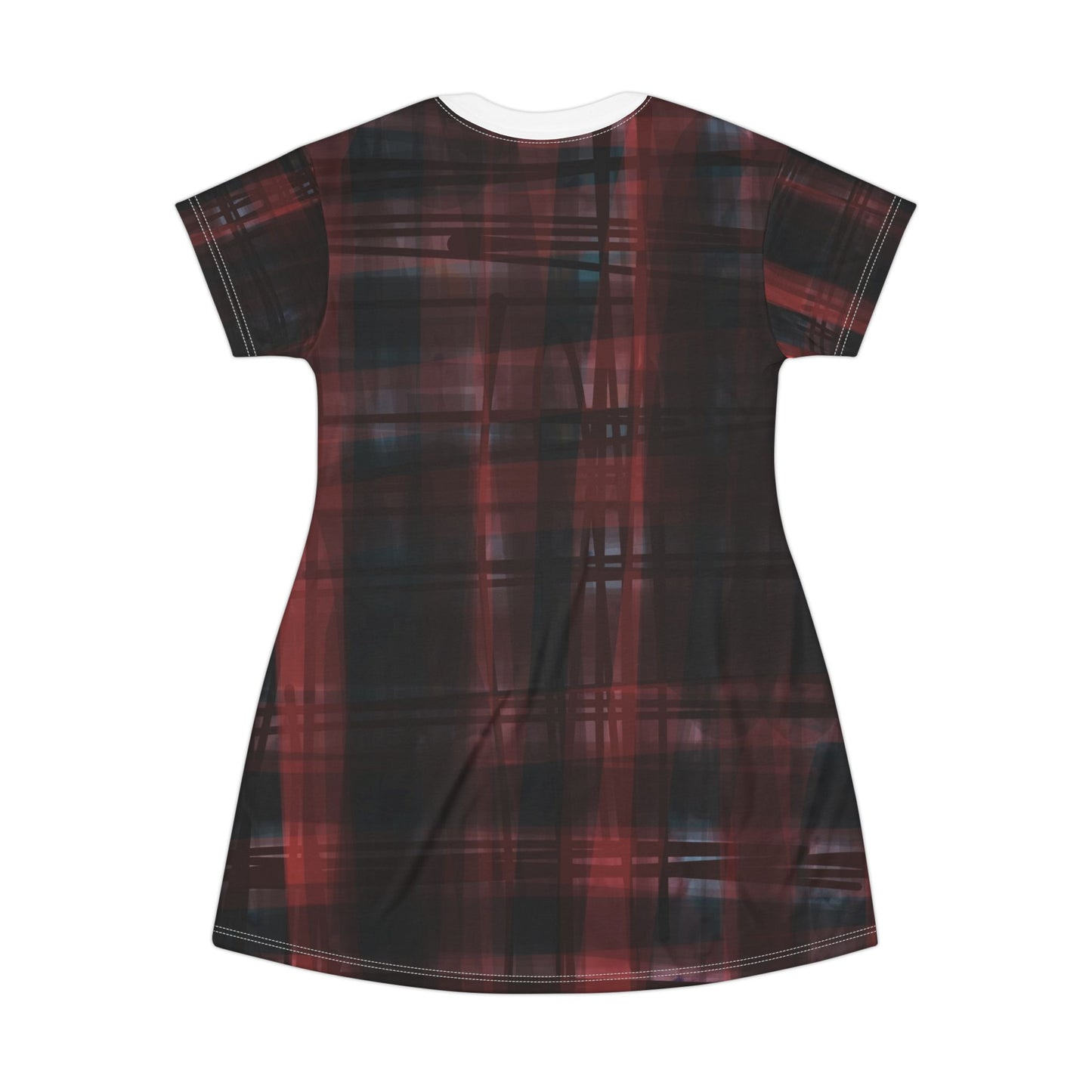 Mechelle:  Casual Plaid T-Shirt Dress for Effortless Style