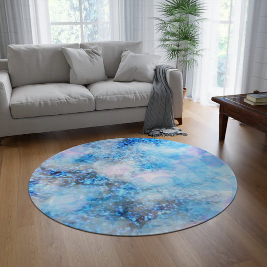 Sapphire Softly:  Round Rug:  60"x60"