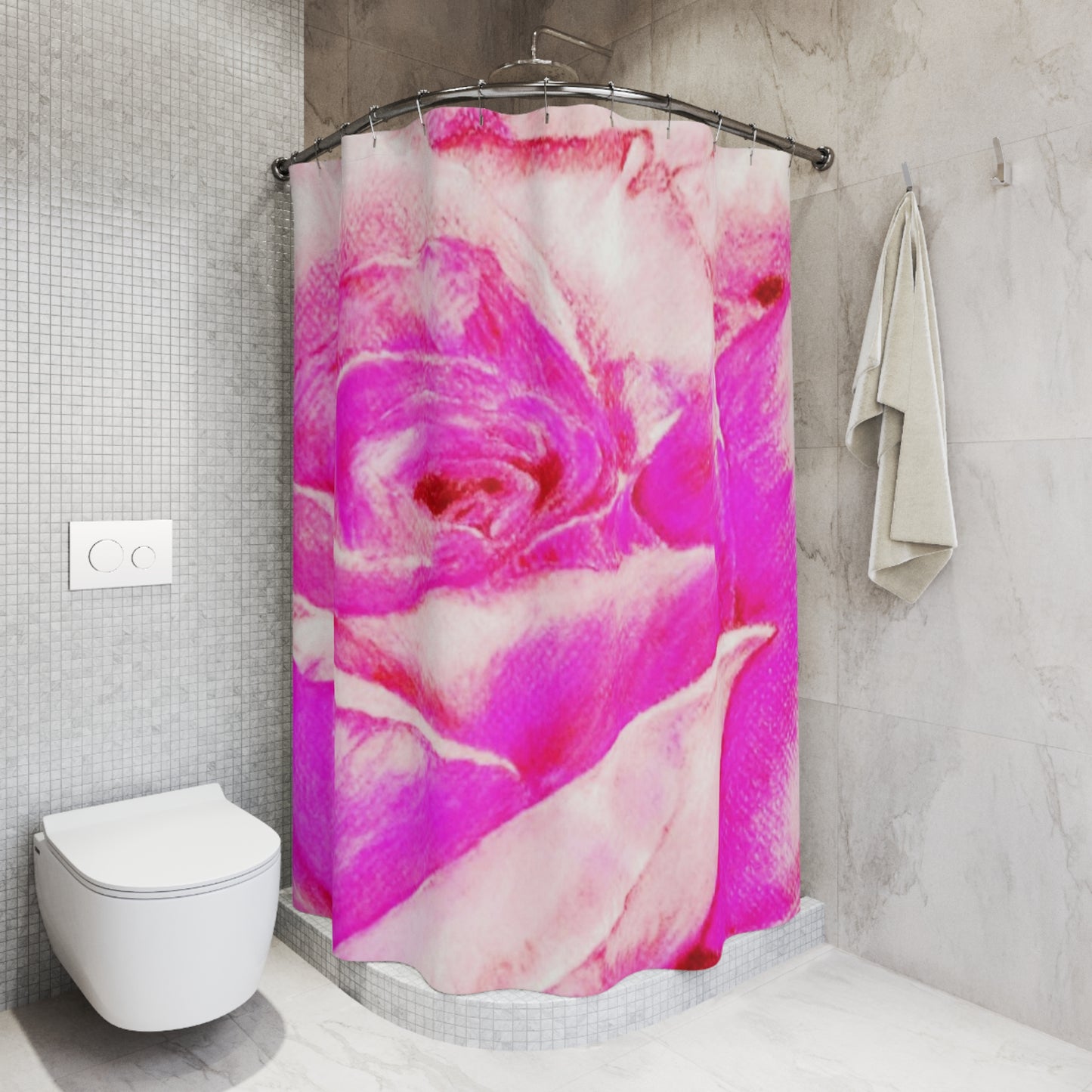 Rose High: Polyester Shower Curtain