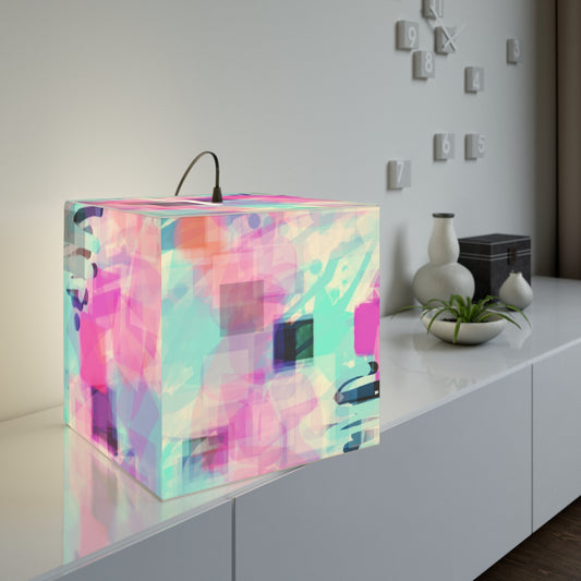 Anastasia: Ethereal Vibrant Abstract Light Cube Lamp, Modern Home Decor, Colorful Pendant Lighting, Unique Gift Idea, Mystical Lighting Feature