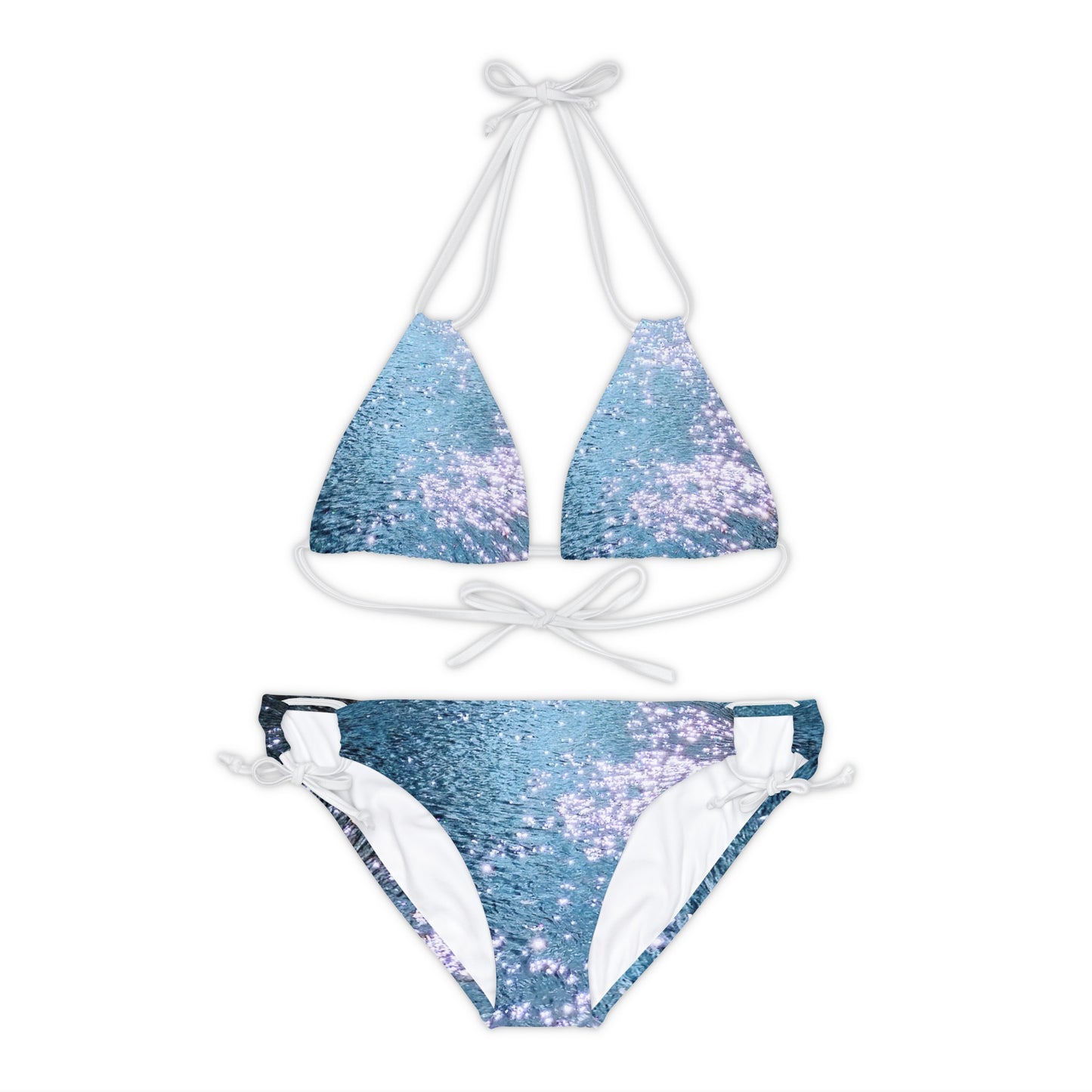 Water Diamonds:  Strappy Bikini Set (AOP)