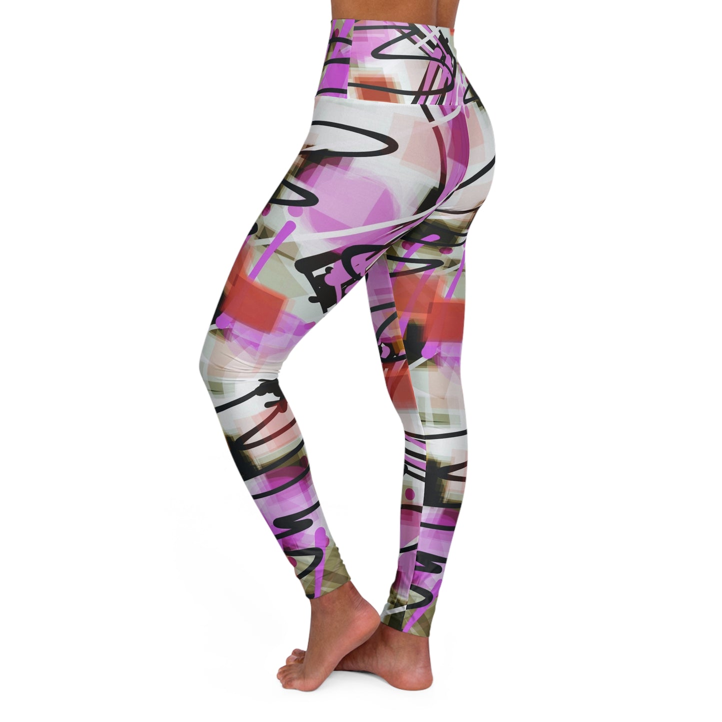 Annabella: Colorful High Waisted Yoga Leggings, Trendy Activewear, Fitness Leggings, Stylish Workout Gear, Streetwear, Fit Fashion, [...]