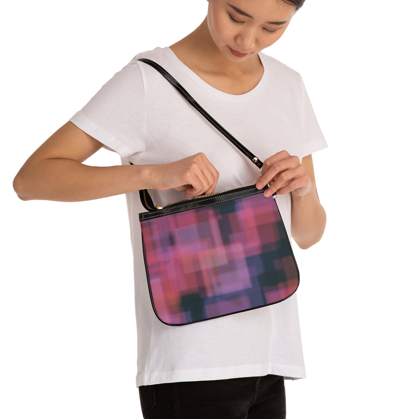 Hildegard:  Chic Abstract Small Shoulder Bag, Stylish Crossbody Purse, Trendy Handbag for Fashion Lovers, Perfect Gift for Her, Vibrant Art Bag, Faux Leather bag