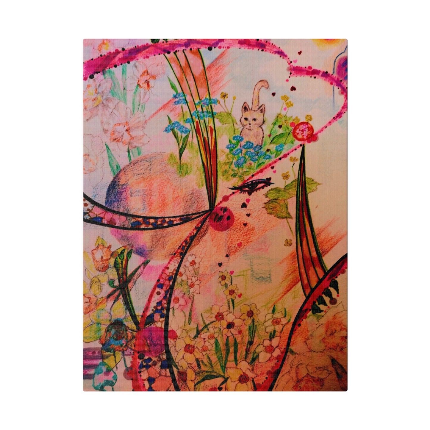 Katty's Garden: Print Matte Canvas, Stretched, 0.75", 12"x16"