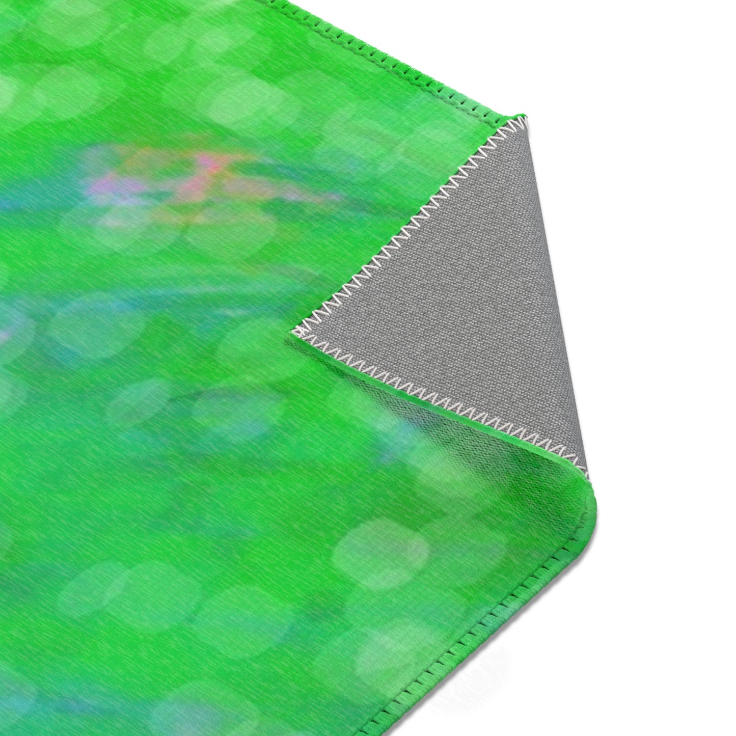 Earth child: 24"x36" Vibrant Green Bokeh Area Rug - Modern Home Decor, Cozy Living Room Accent, Indoor Carpet, Eco-Friendly Rug, Gift for Housewarming