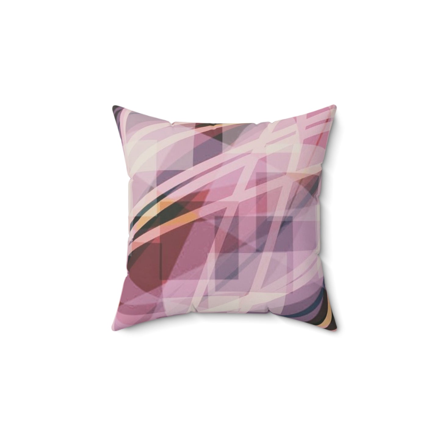 Suzie: (14"x14") Abstract Art Faux Suede Pillow, Cozy Home Decor, Modern Throw Pillow, Bohemian Cushion, Gift for Her, Unique Accent Piece