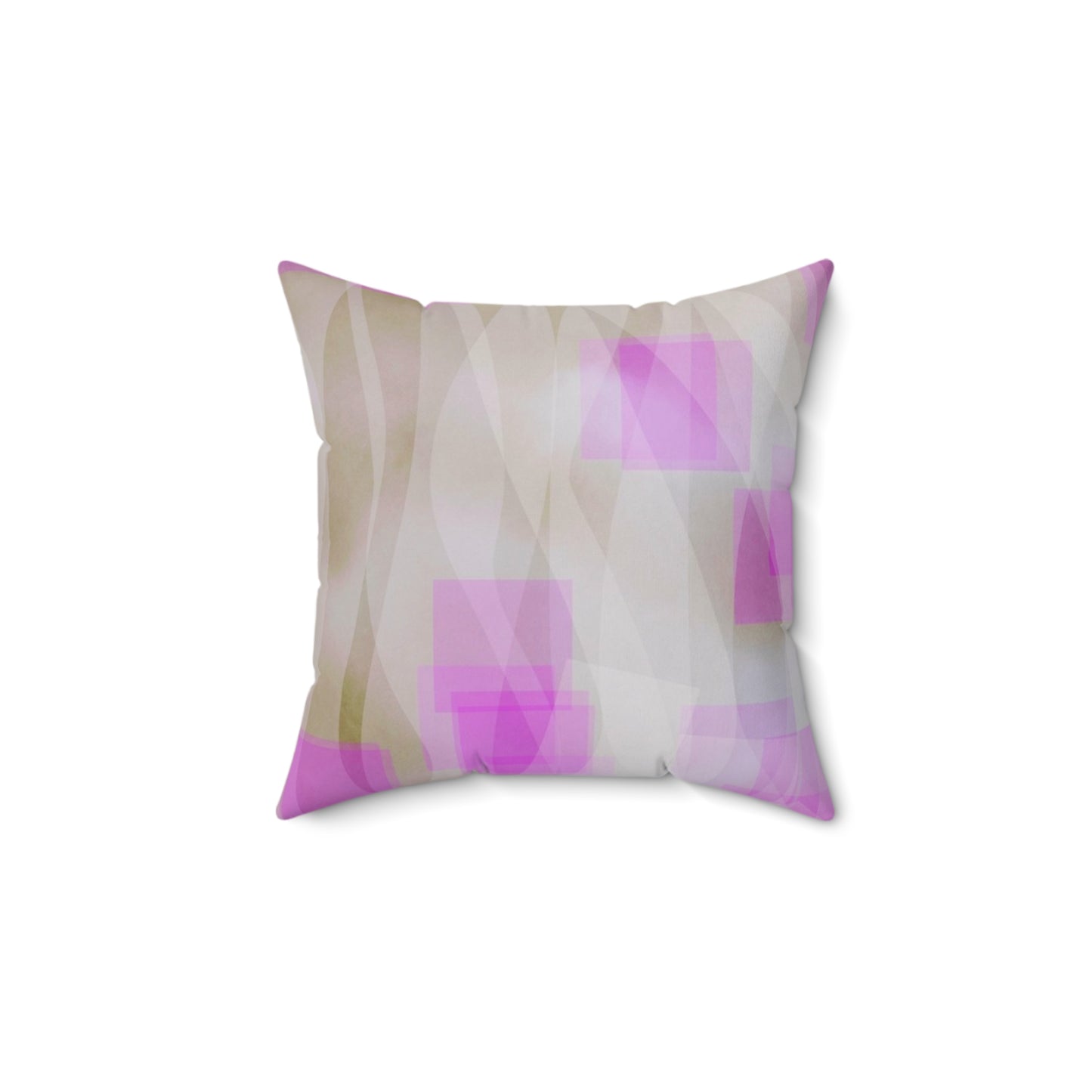 Josephine II: (14"x14") Soft Tones Mystical Faux Suede Square Pillow, Sofa Accents