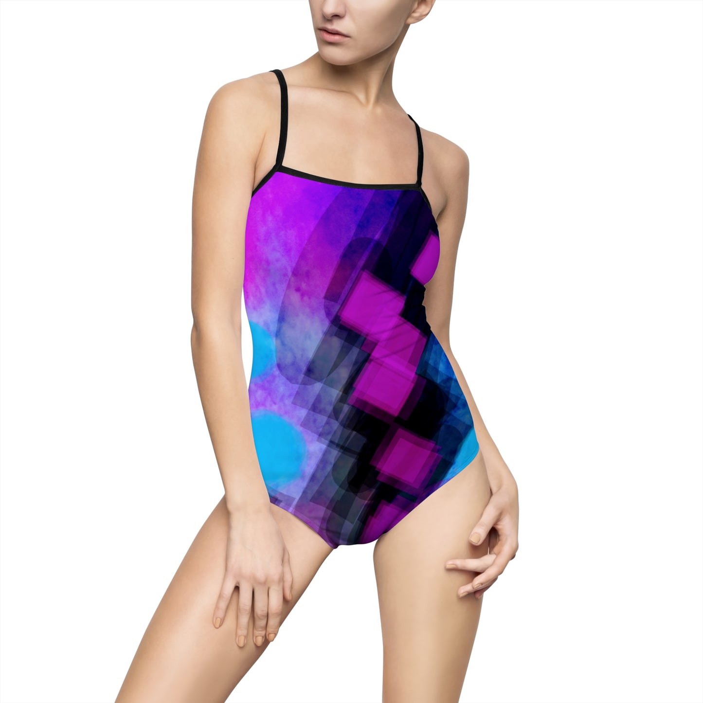 Take Care:  Vibrant Abstract Women's One-Piece Swimsuit | Stylish Beachwear for Summer Fun