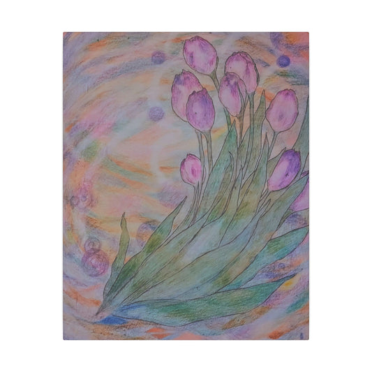 Breathing Tulips: Print 16"x20" Matte Canvas, Stretched, 0.75"