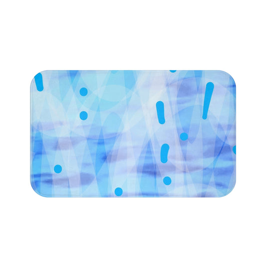 The Mists: (34"x21") Tranquil Blue Bathmat, Soft Bathroom Rug, Spa Style Decor, Coastal Vibe, Relaxing Home Accessory, Beach Theme Gift