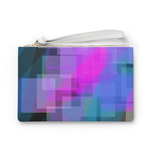 ESP:  Good Vibes Geometric Clutch Bag, Stylish Wristlet for Night Out, Perfect for Parties, Festivals or Casual Use, Modern Art Accessories