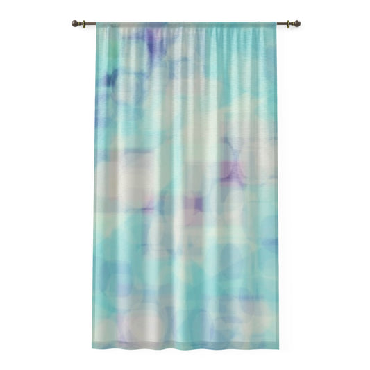 Celia:   Celestial Vibes Window Curtain, Sheer Drapes, Pastel Home Decor, Living Room, Bedroom, Boho Style, Spring Decoration