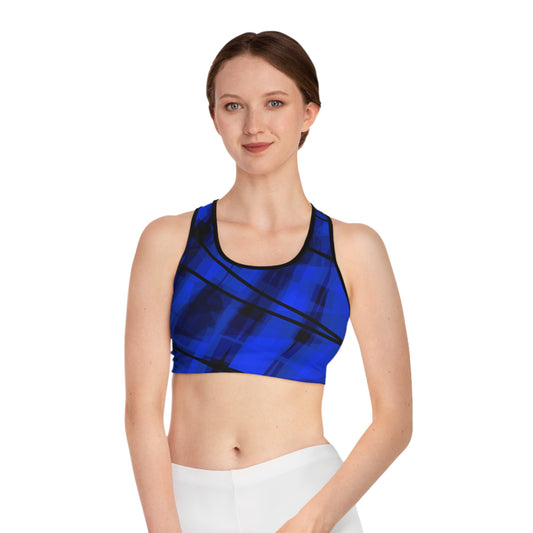 Crazy Sapphire:  Stylish Blue Sports Bra – Comfortable Activewear for Fitness Lovers