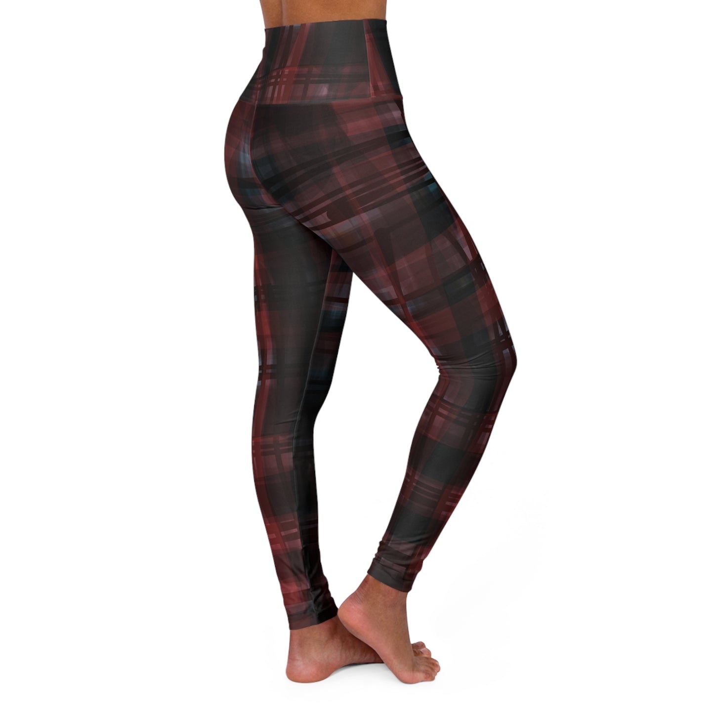 Mechelle:  Plaid High Waisted Leggings for Active Lifestyle and Streetwear Fashion