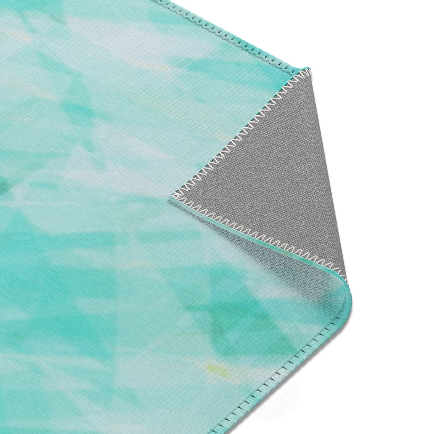 Mountain Stream: (24"x36") Aqua Abstract Area Rug | Modern Home Decor, Living Room Mat, Boho rug, Bedroom Accent, Stylish Floor Covering