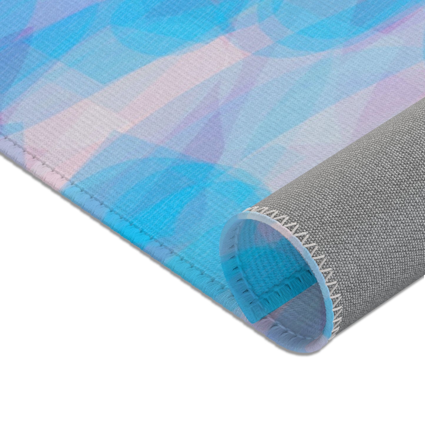 Mellow:  24"x36" Abstract Blue Area Rug – Modern Home Decor for Relaxed Atmosphere