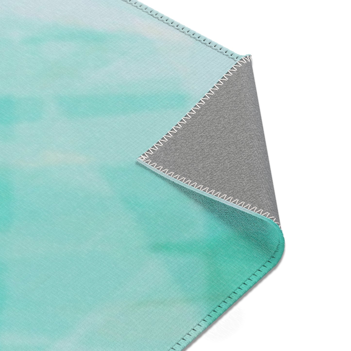 Mountain Stream: (48"x72") Tranquil Aqua Area Rug - Soft Pastel Floor Mat, Living Room Decor, Cozy Bedroom Accent, Home warming Gift, Non-Slip Rug