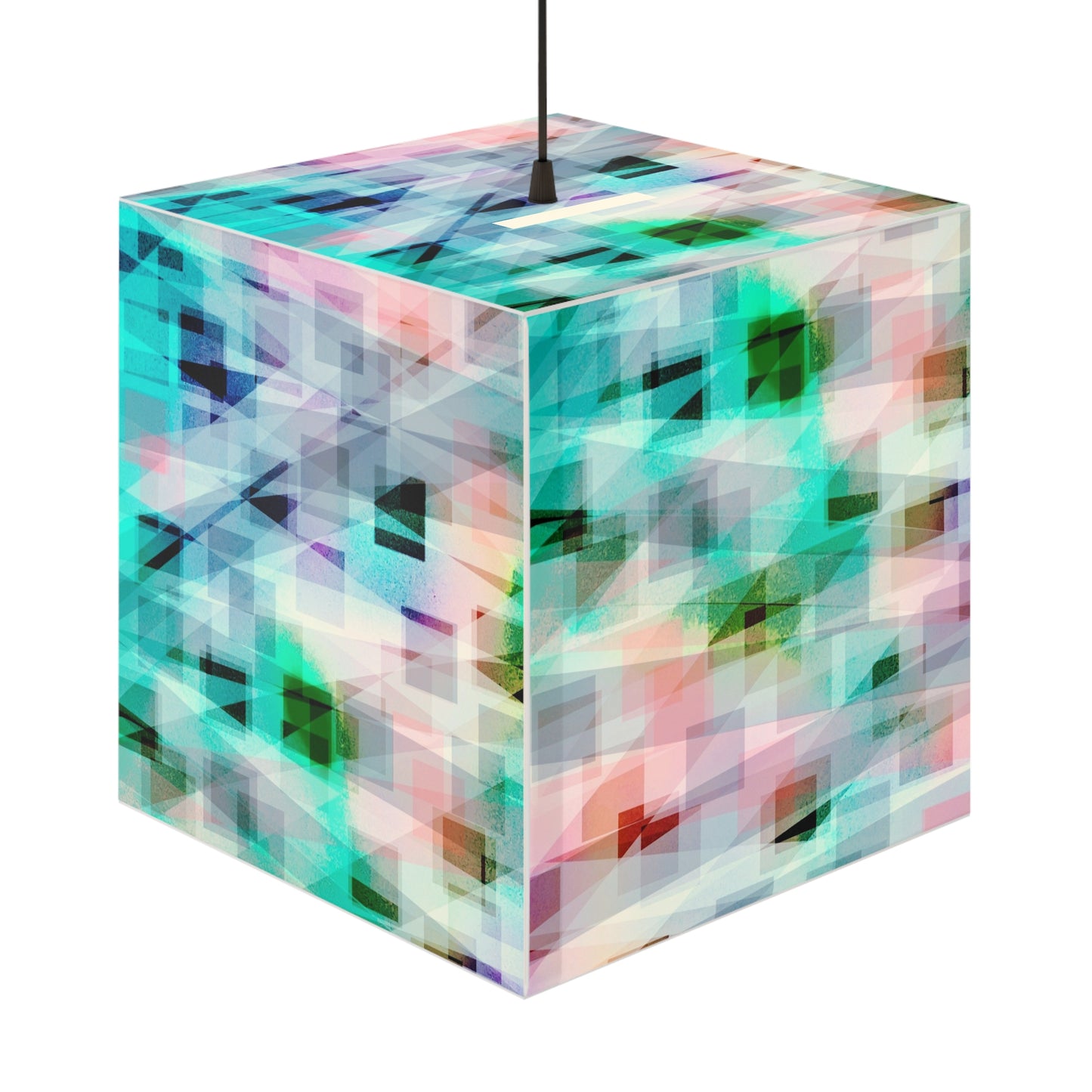 Synergy:  Colorful Geometric Light Cube Lamp - Modern Decor, Ambient Lighting, Home Office, Unique Gift, Living Room Accent
