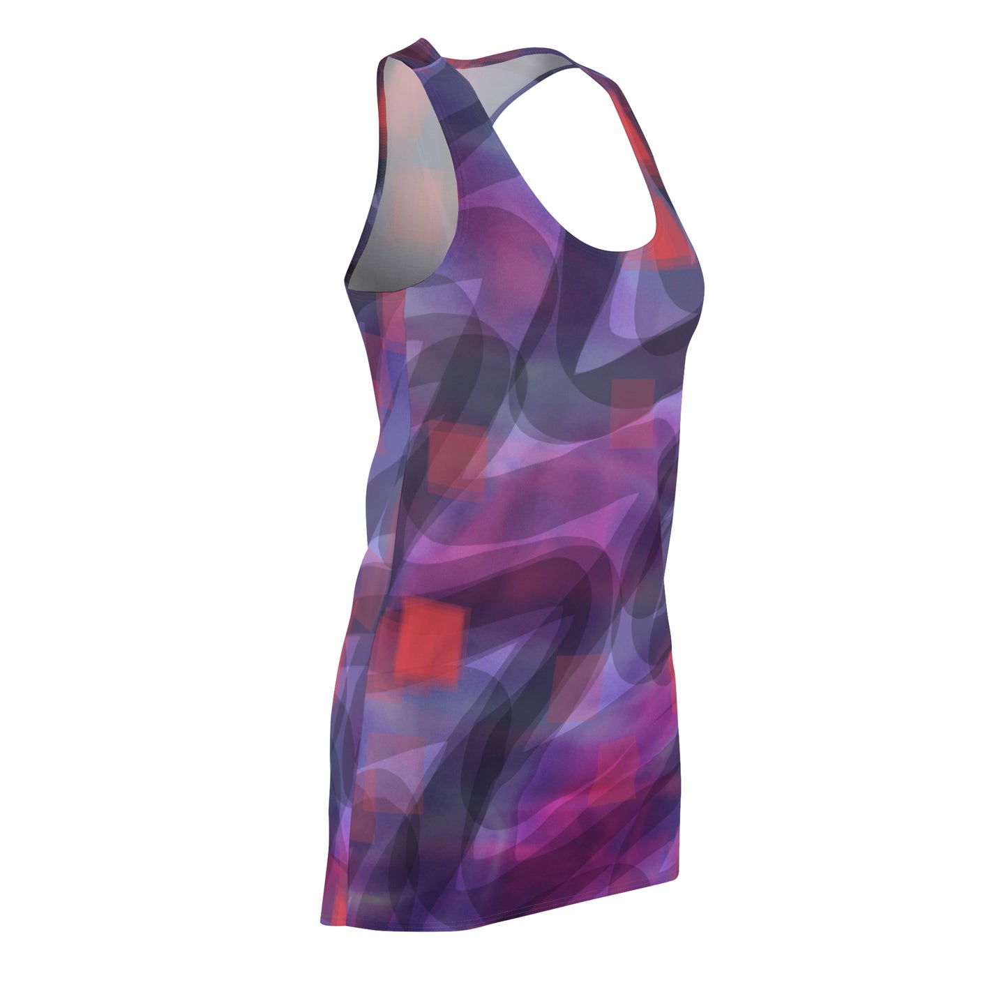 GIA:  Vibrant Abstract Racerback Dress - Stylish Summer Fashion, Casual Chic Streetwear