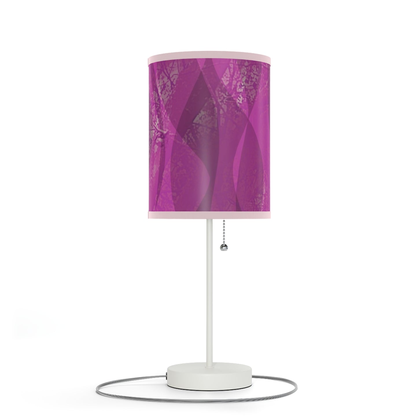 Ruby: (Pink Trim) Stylish Table Lamp, Modern Lighting, Home Decor, Romantic Accent, Wine Pink Lampshade, Gift for Her, Nightstand Light