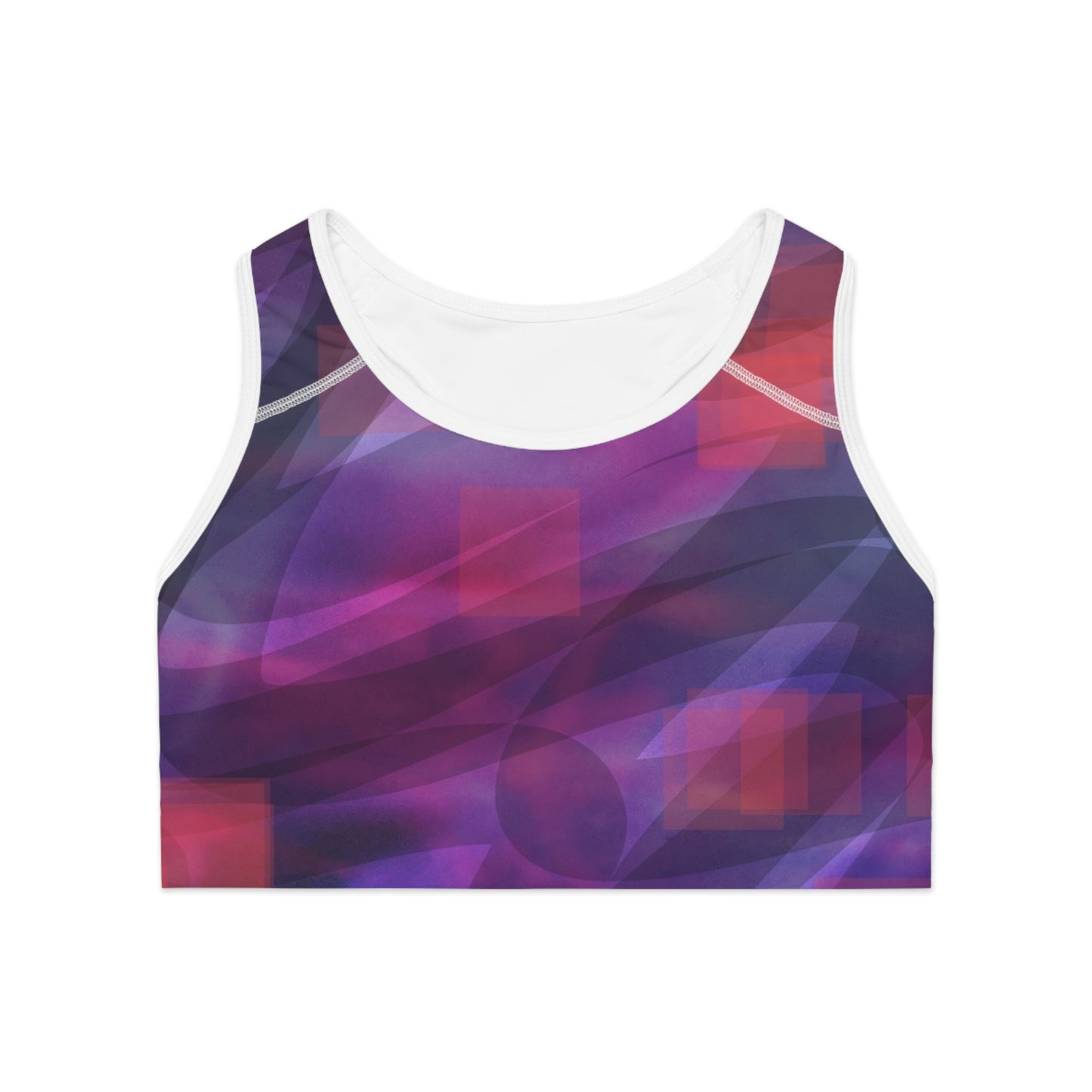 GIA I: WH Trim Abstract Pattern Sports Bra - Stylish Activewear