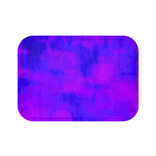 Roberta: (24"x17") Vibrant Purple Dreams Bathmat — Soft Microfiber Bathroom Rug