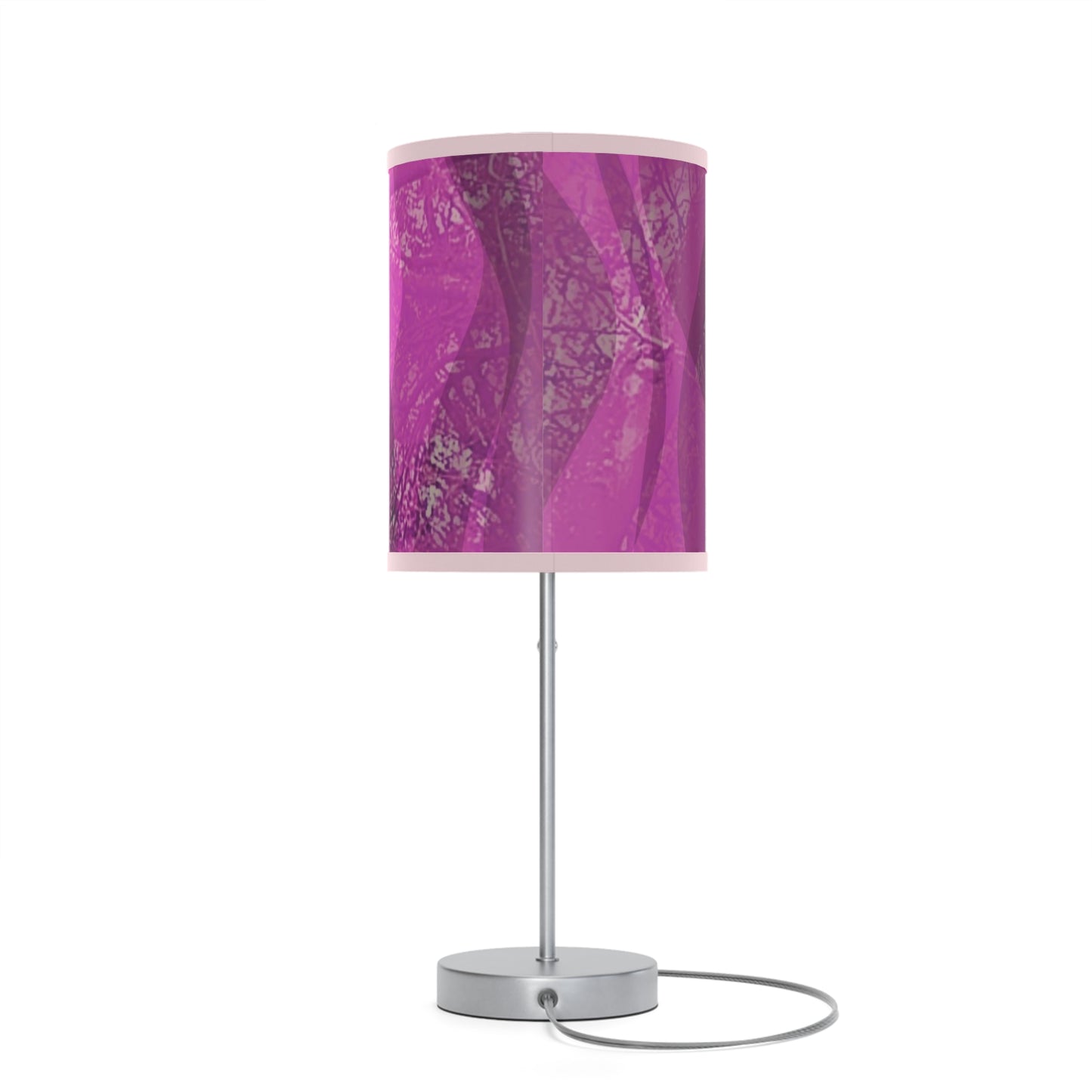 Ruby: (Pink Trim) Stylish Table Lamp, Modern Lighting, Home Decor, Romantic Accent, Wine Pink Lampshade, Gift for Her, Nightstand Light