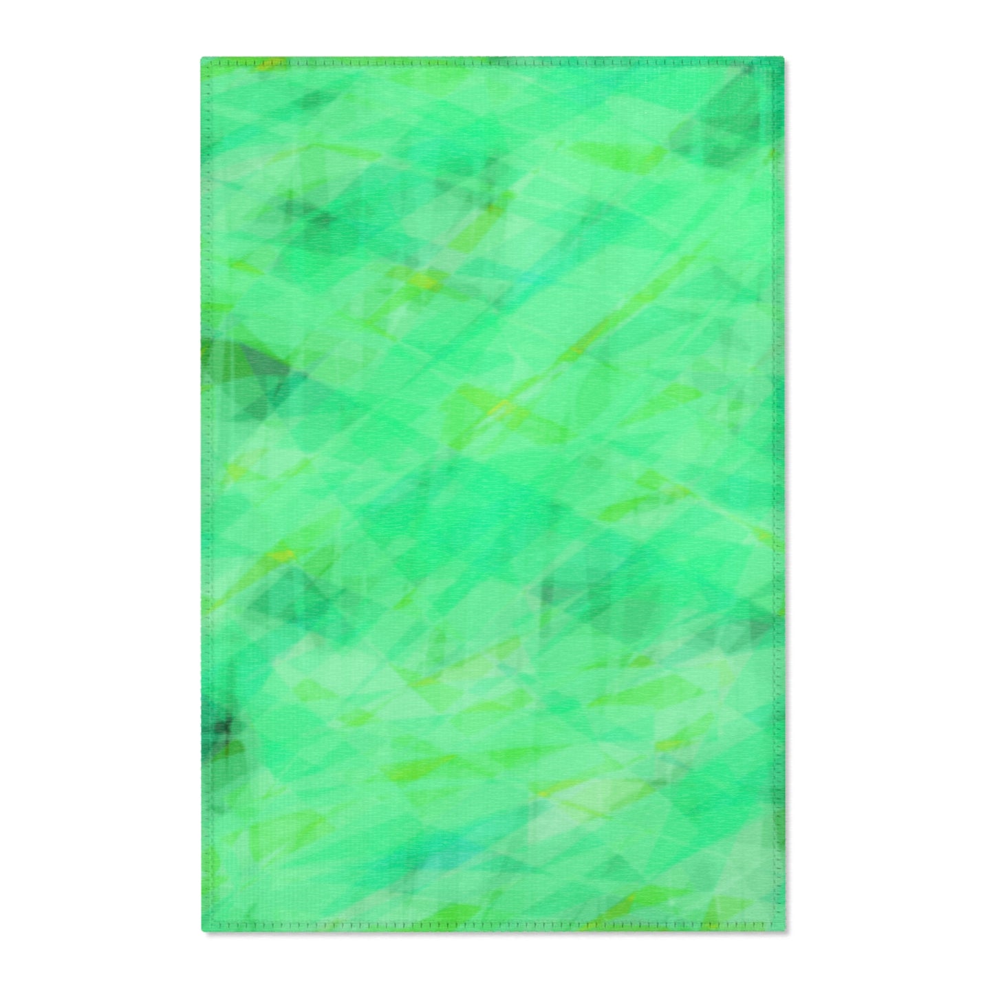 Elevation Station:  24"x36" Vibrant Green tones Area Rugs for Cozy Living Spaces, Green Geometric Floor Decor, Home Accessories, Gifts for Housewarming, Modern Rugs