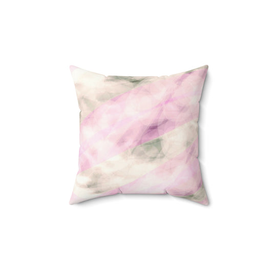 You're a Holiday: (14"x14") Soft Pink Bokeh Faux Suede Square Pillow, Ethereal Home Decor, Throw Pillow, Cozy Accent, Gift Idea, Boho Style