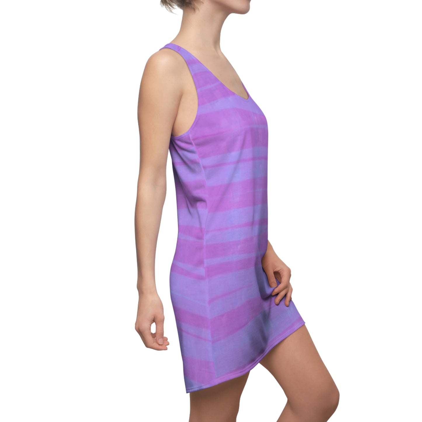 Marina:  Chill Violet; Women's Racerback Dress - Perfect for Summer Days, Beach Outings, Festivals, Casual Wear, Comfortable and Stylish