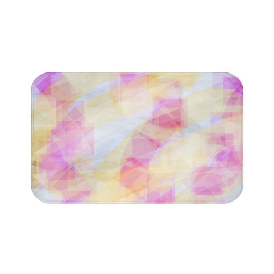 Sweetness & Decency: (34"x21") Pastel Colorful Bathmat | Soft Bathroom Rug, Non-Slip Floor Mat, Shower Mat, Home Decor, Gift for Housewarming