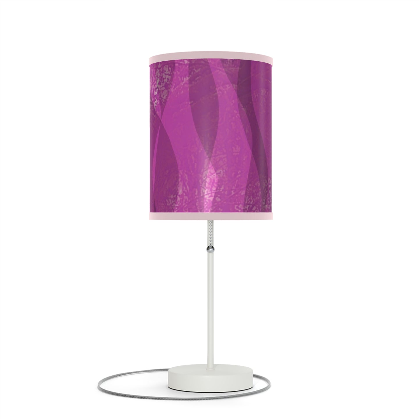 Ruby: (Pink Trim) Stylish Table Lamp, Modern Lighting, Home Decor, Romantic Accent, Wine Pink Lampshade, Gift for Her, Nightstand Light