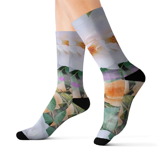 Divine Bouquet:  Sublimation Socks