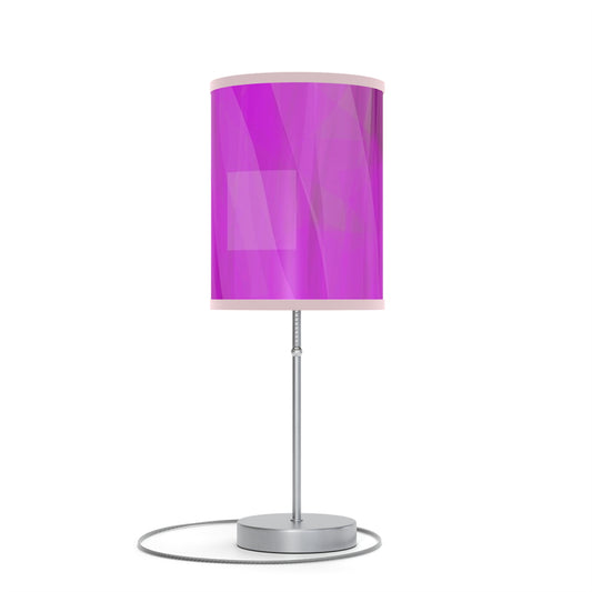 Prudence:  Light Pink Trim; Vibrant Magenta Accent Lamp for Home Decor, Modern Table Lamp, Unique Lighting, Bedroom Nightstand, Stylish Gift for Her
