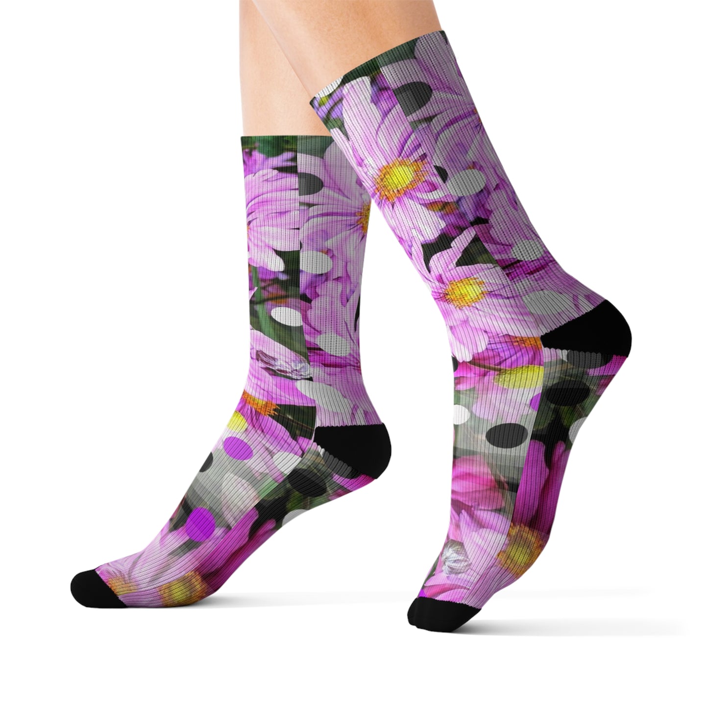 Pink Daisies:  Sublimation Socks