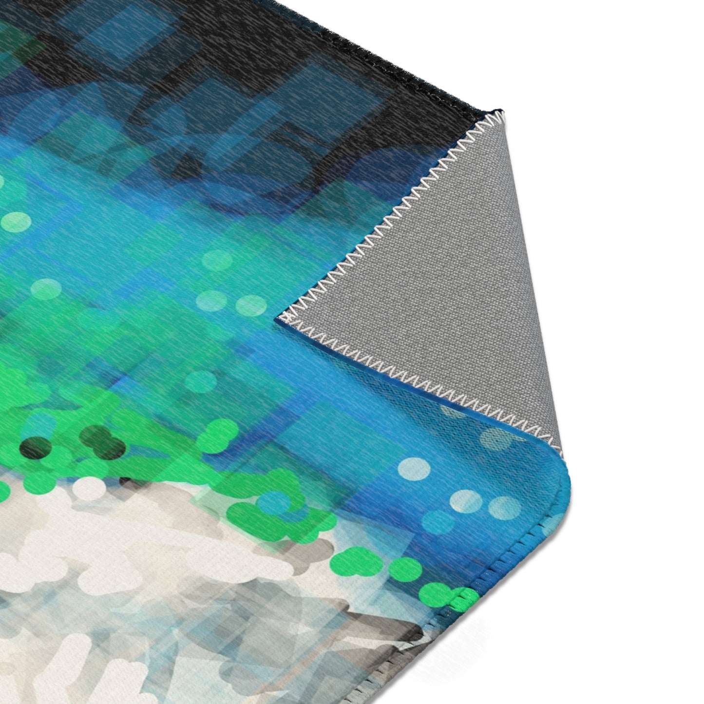 Earth Realms:  24"x36" Vibrant Mountain Scene Area Rug - Nature-Inspired Home Decor