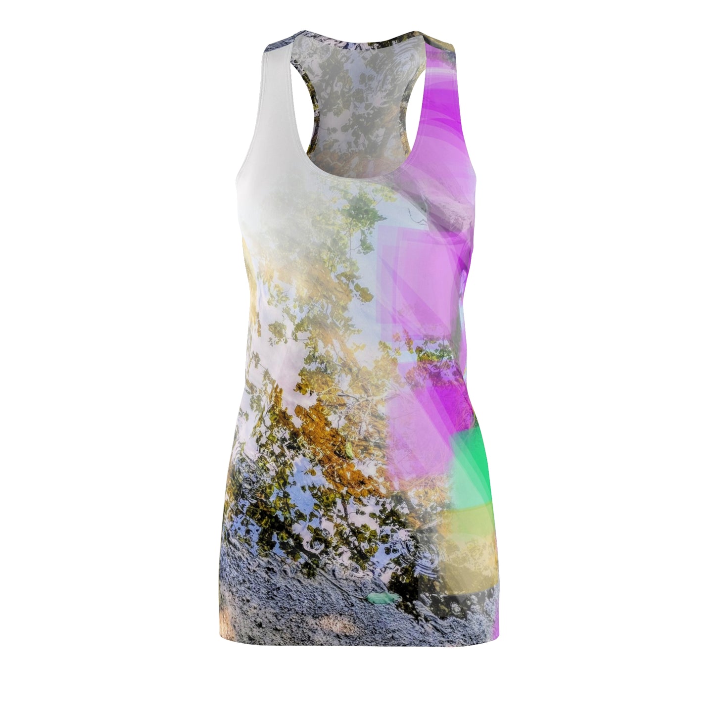 Light Bright:  Women's Cut & Sew Racerback Dress (AOP)