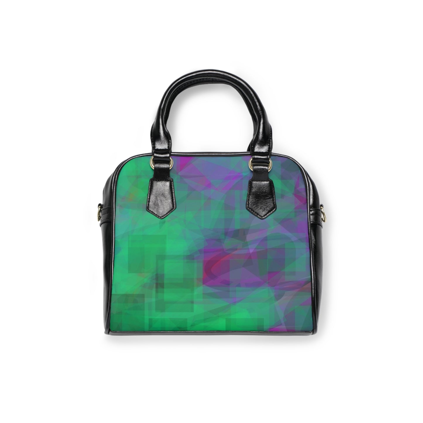 Gong:  Vibrant Geometric Shoulder Handbag - Stylish and Practical Tote for Every Occasion