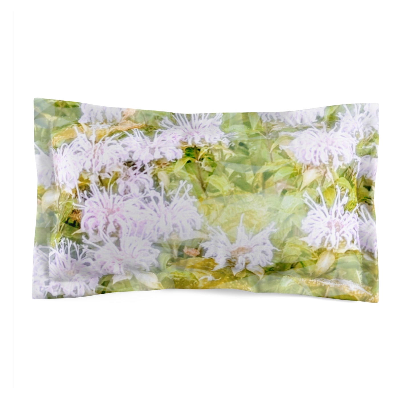 Soft Flowerbed:  Microfiber Pillow Sham; King