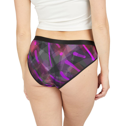 Classy Joint:  Stylish Women's Underwear with Abstract Purple Design