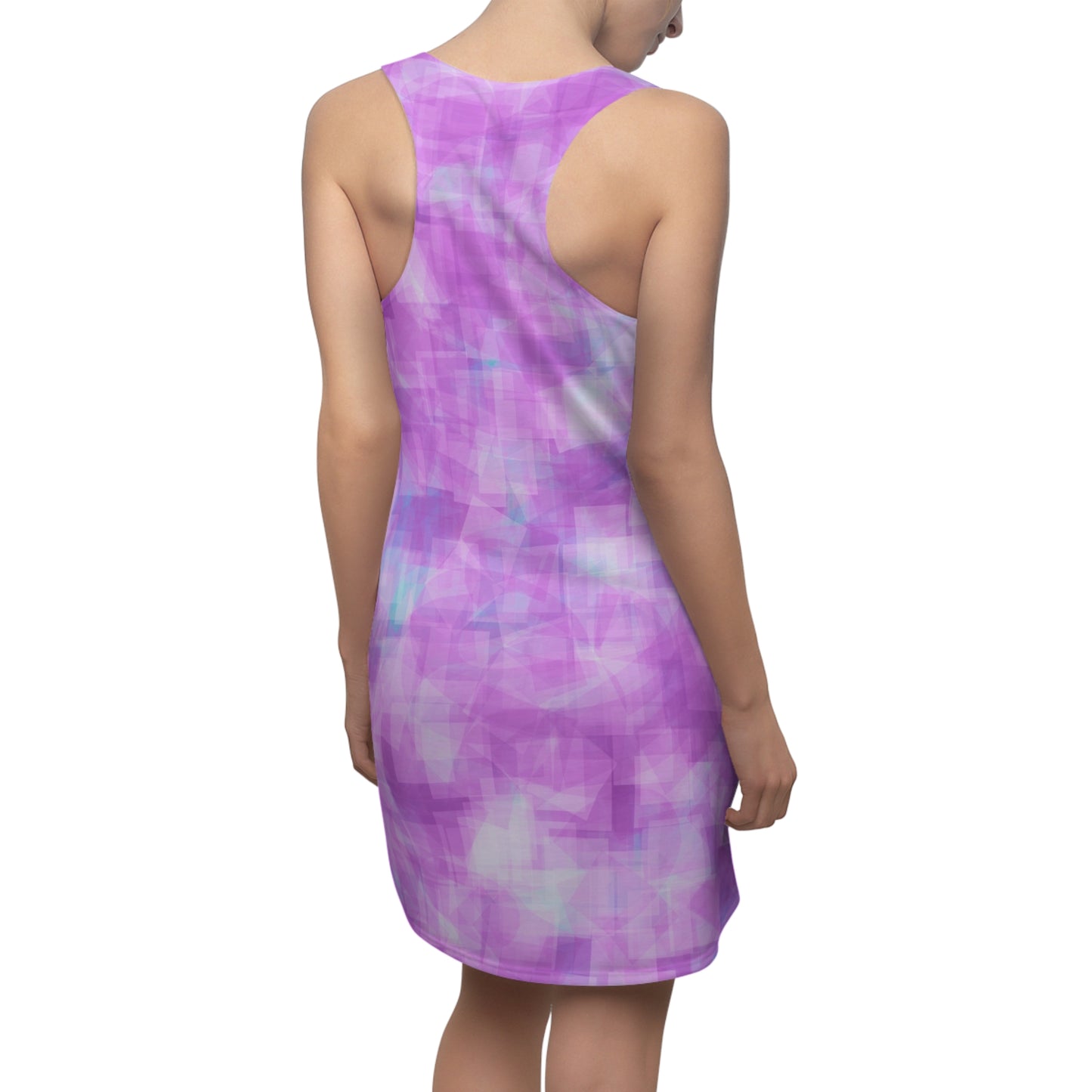 Betty:  Pastel Abstract Racerback Dress for Women - Stylish Summer Casual Wear