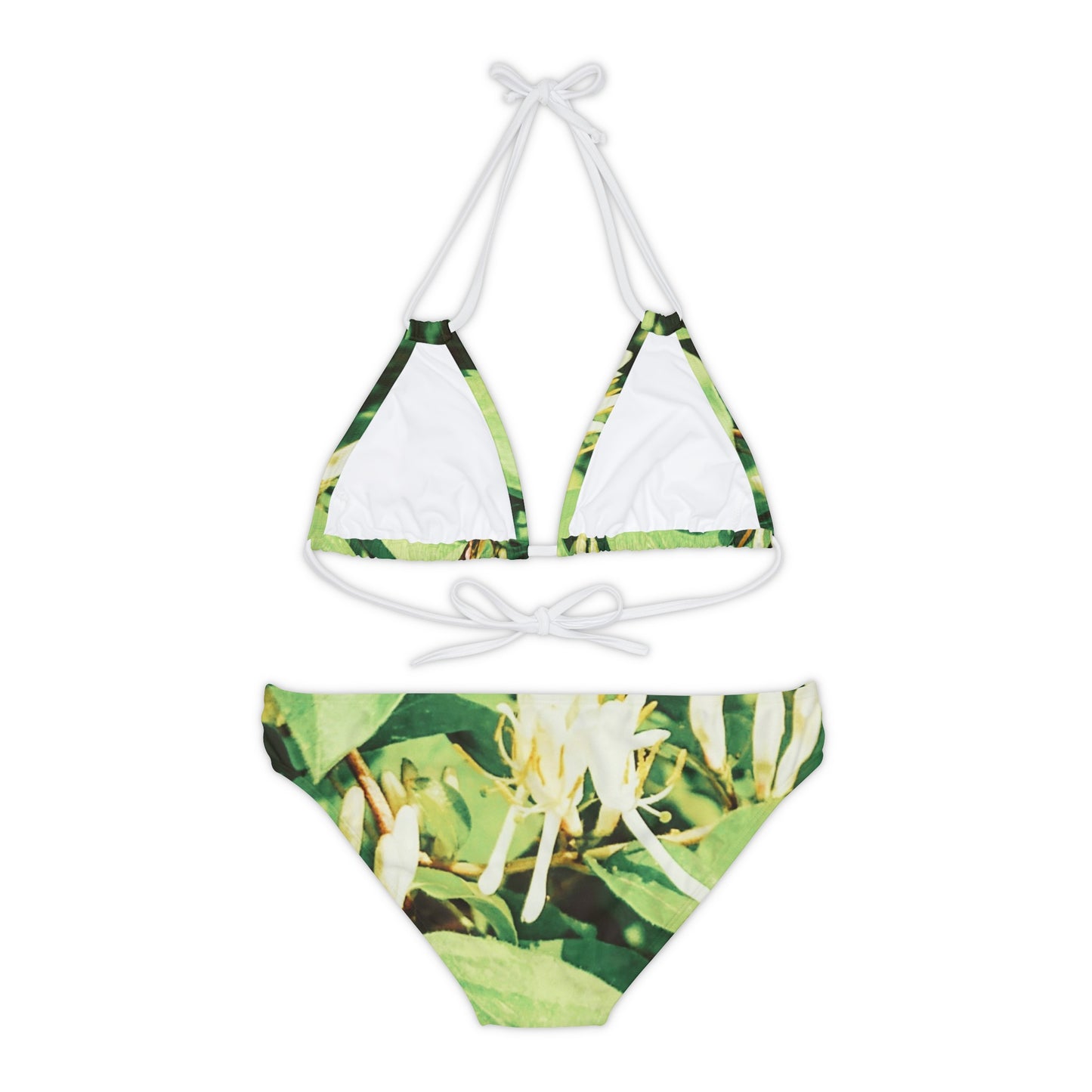 Honeysuckle:  Strappy Bikini Set (AOP)