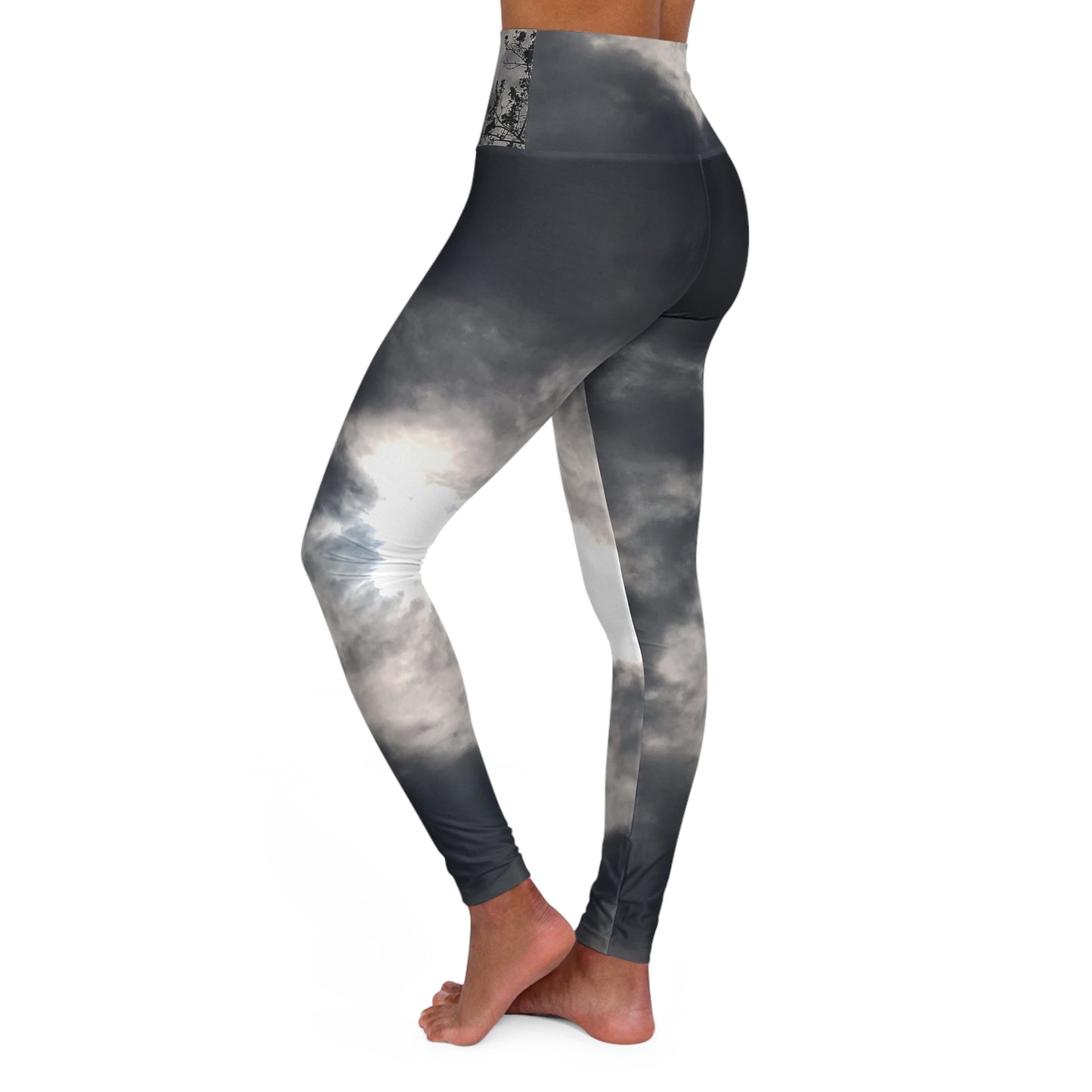 Storm:  High Waisted Yoga Leggings (AOP)