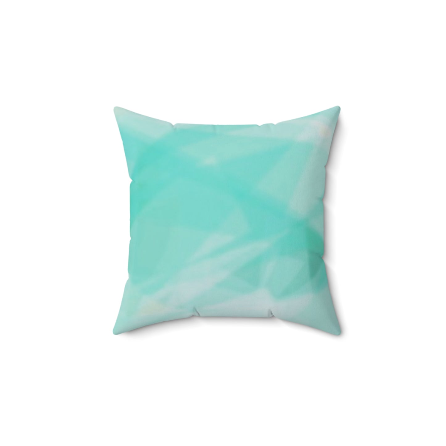 Mountain Stream: (14"x14") Aqua Abstract Faux Suede Pillow, Ethereal Home Decor, Cozy Cushion, Modern Decorative Pillow, Housewarming Gift, Accent Pillow