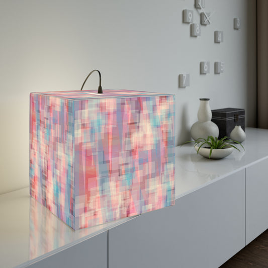Bernadette:  Relaxing Colorful Abstract Light Cube Pendant - Hip Vintage Inspired Home Decor, Unique Gift, Ambient Lighting, Bedroom Accent, Artistic Lighting Fixture