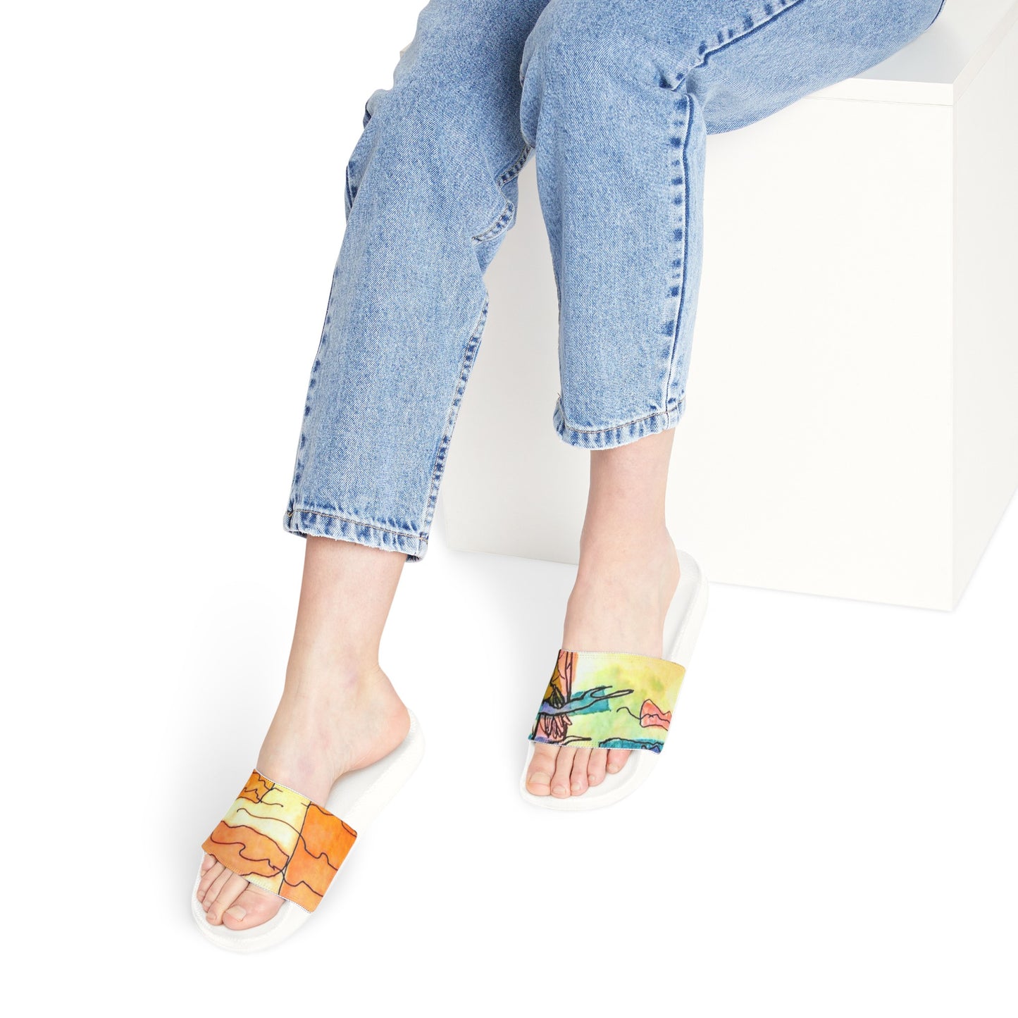 Sunset Village:  Women's PU Slide Sandals