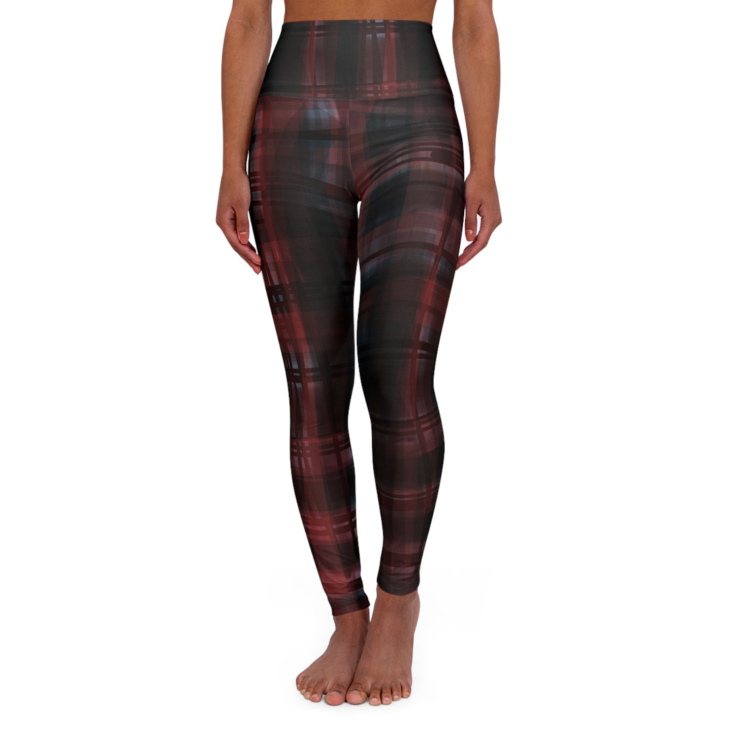 Mechelle:  Plaid High Waisted Leggings for Active Lifestyle and Streetwear Fashion