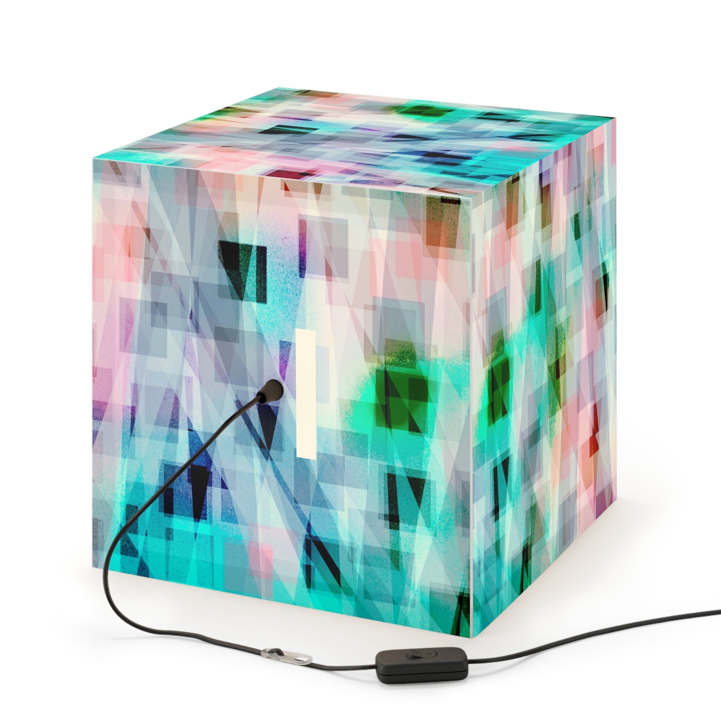 Synergy:  Colorful Geometric Light Cube Lamp - Modern Decor, Ambient Lighting, Home Office, Unique Gift, Living Room Accent