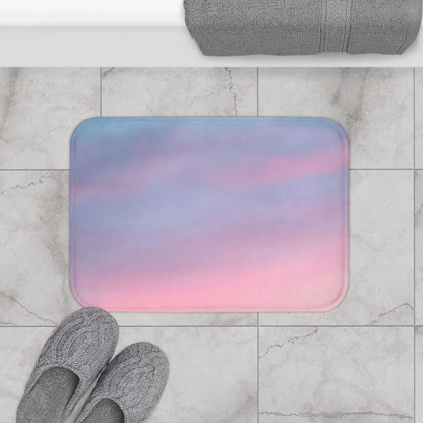 Soothing Sky:  Bath Mat: 24"x17"