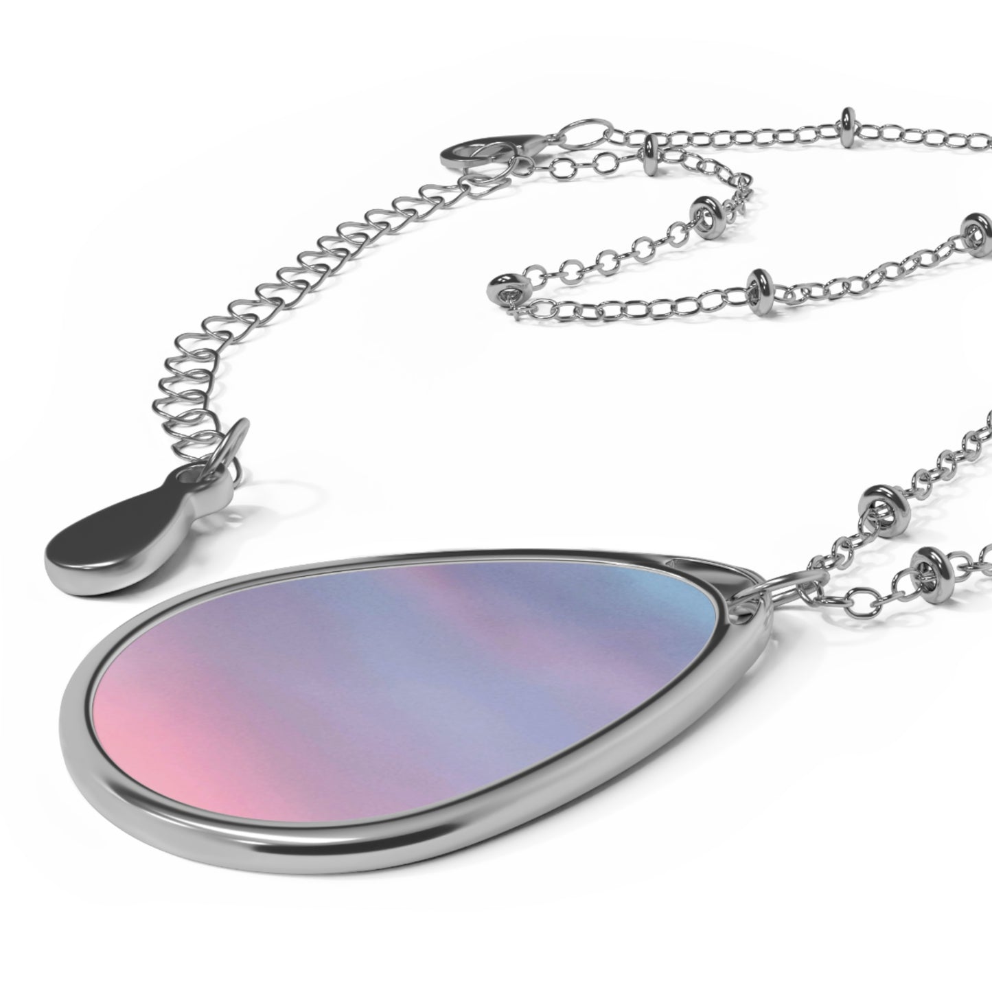 Soothing Sky: Oval Necklace